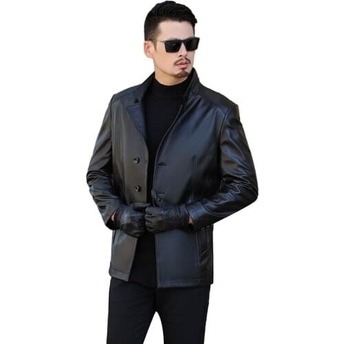 High Quality Jackets Men Sheep Skin Casual Outwear Jacket Motorcycle Leather Jackets Male New Fur Coat New Plus Size 8xl 7xl 6xl
