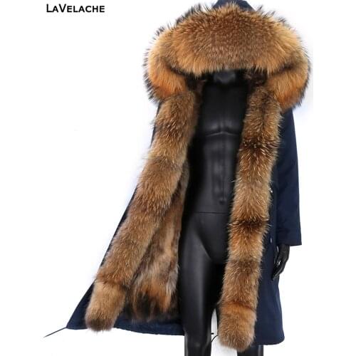 2020 Real Fur Men Coat Winter Jacket Men X-Long Parka Waterproof Big Natural Raccoon Fur Collar Thick Warm Streetwear Russian