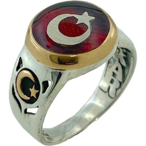 Moon Star Top Quality Simple Polite 925 Silver Men 'S Ring