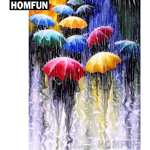 HOMFUN 3D Diamond Painting "Umbrella" DIY Full Rhinestones Drill Cross-stitch Kits Square Round Diamond Embroidery A02644