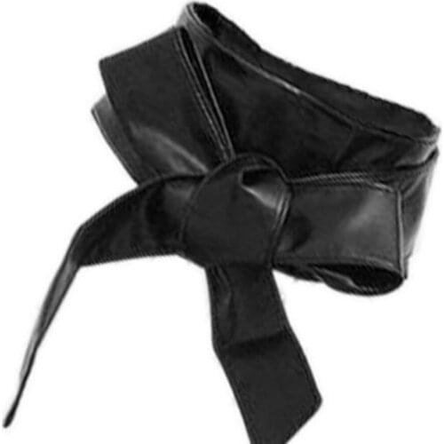 New arrive Dress wide waist Japanese PU belt for women bow retro female cummerbunds Accessories