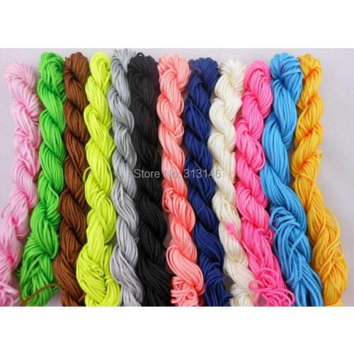 Wholesale 12pc/lot 1.5mm Macrame Shamballa Bracelet Braided Jewelry Nylon Rattail Cord Chinese Knot Handcraft String Thread Rope