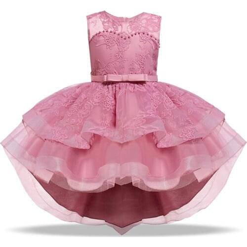 Girls Flower Dress Spring Luxury Wedding Dress for Girls Banquet Gown Dress Elegant Party Evening Frocks Dress 4-10Y Kids Dress