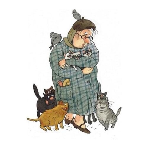 Old Woman Pattern Transparent Clear Silicone Stamp/Seal For DIY Scrapbooking/photo Album Decorative Clear Stamp Sheetstampons