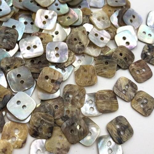 50 Pcs 12mm 2 Holes Mother of Pearl Square Sewing Buttons Scrapbooking Knopf Bouton DIY Apparel Accessories PT153