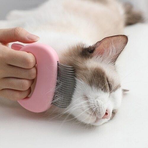 Pet Animal Hand-holding Care Comb Protect Comb for Cat Dog Pet ABS Soft Brush Comfort Hair Grooming Comb