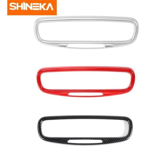 SHINEKA Interior Mouldings For Jeep Grand Cherokee Rear Mirrior Trim Ring Stickers For Jeep Grand Cherokee 2017