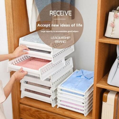 Stackable Plastic Drawer Clothes Closet Cabinet Home Storage Board Organiser sac sous vide vetement