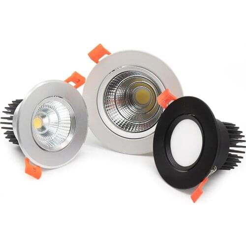 Dimmable Led downlight light COB Ceiling Spot Light 5W 7W 9W 12W 15W 20W 30W AC 85-265V ceiling recessed Lights Indoor Lighting