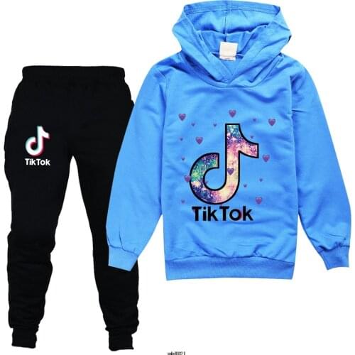 Tik Tok Girls Clothes Baby Long Sleeve Hoodies T Shirt +Pants for Boys Spring Set Outfits 2Pcs Girls Christmas Clothes Set