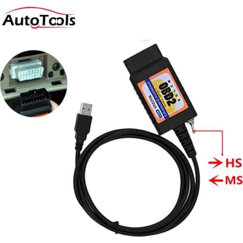 USB ELM327 MZ327 V1.5 modified switch ELMconfig CH340+PIC18F25K80 chip HS-CAN / MS-CAN open hidden scanner