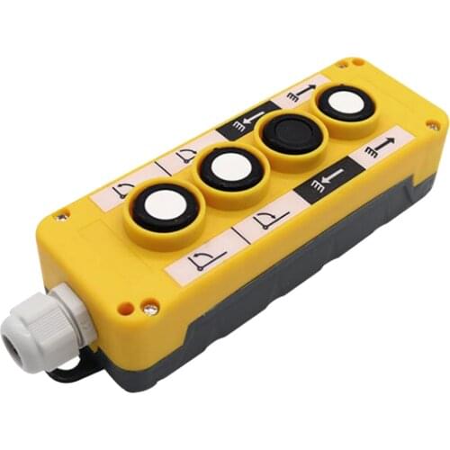 1pc COP4B Crane Push Button Switch Dump Rain Resistant Durable Plastic Yellow