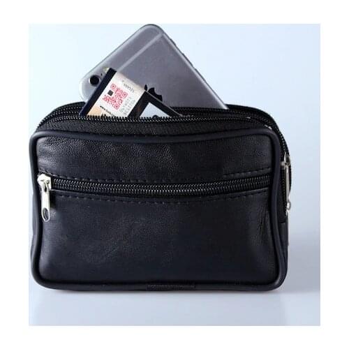 100 genuine Leather Large Size Belt Bag 10 Cm Height 16 Cm Top