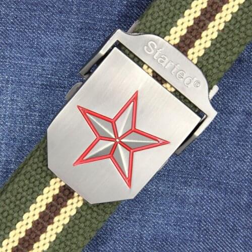 110/120/140cm New Canvas Belt Men Women Alloy Buckle High Quality Thicker Casual Belt Weave Belt AE106