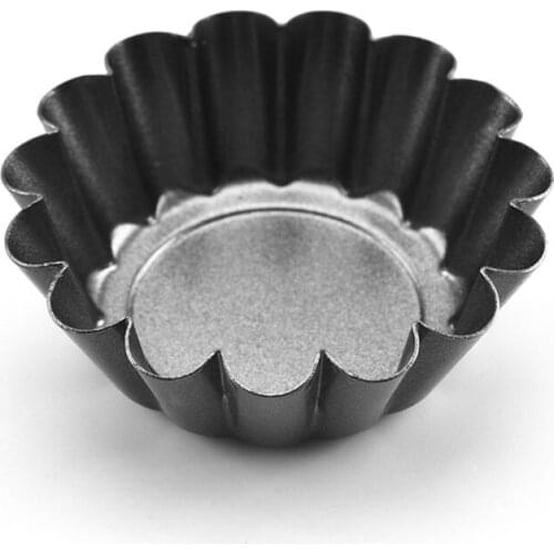 12 Pcs/Pack Egg Tart Mold Flower Shape Reusable Cupcake Cake Muffin Mold Pan Baking Tool