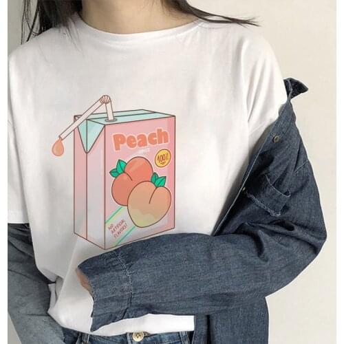 2021 Kawaii Oversized T-shirt Fashion Fun Retro Top Streetwear Women O-neck White 90s Hipster Tee Plus Size XXXL Tee Shirt Femme
