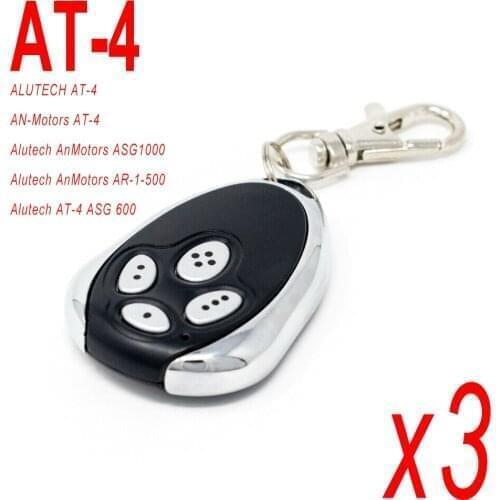 3 Pack For Alutech AT-4 AN-Motors AT-4 433MHz Remote Control Garage Door Controls Gate Key Fob