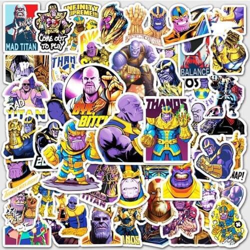 51Sheets Thanos Cartoon Doodle Sticker Luggage Water Cup Laptop Car Guitar Decoration Sticker Childrens Classic Toys
