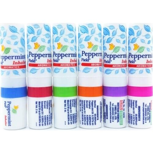 6Pcs Thailand Nasal Inhaler Prevent Sunstroke Anti-influenza Relieve Motion Sickness Refief Aromatic Peppermint Inhaler