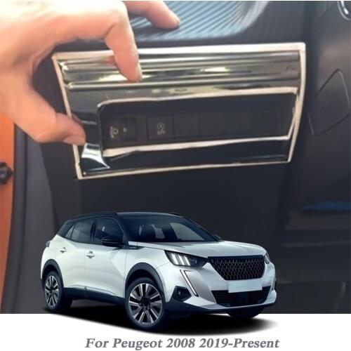 Car Styling For Peugeot 2008 2019-Present Car Headlight Swift Frame stickers Sequins Internal Interior Frame Auto Accessory