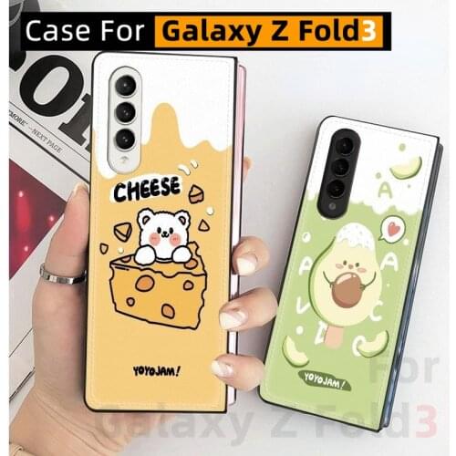 For Samsung Galaxy Z Fold3 Case, Galaxy Z Fold 3 5G Case Pu Material