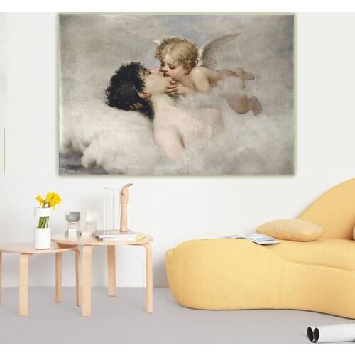 Citon William Adolphe Bouguereau《The Allegory of Love》Canvas Oil Painting Artwork Picture Wall Decor Home interior Decoration