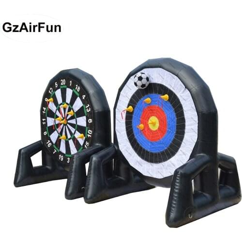Popular cheap PVC outdoor dartboard feet darts soccer foot giant football game inflatable darts board for sale