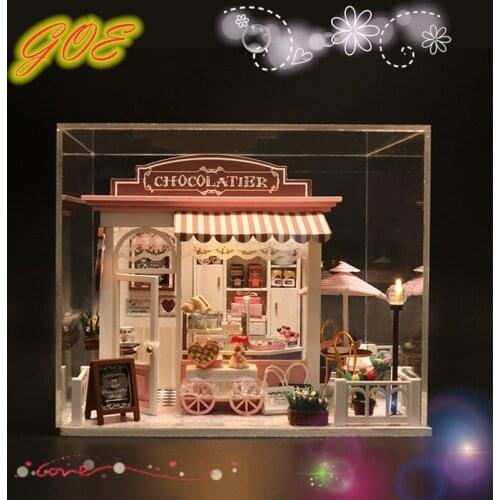 Wooden Miniature 3D Doll House Furniture Children Adult Villa Model Building Kits for Children Gift Craft Dollhouse Toy