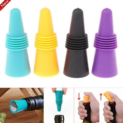 Leak Proof Champagne Bottles Sealer Stoppers Wine Cork Saver Stopper Reusable Premium Silicone Wine And Beverage Bottle Cap Set