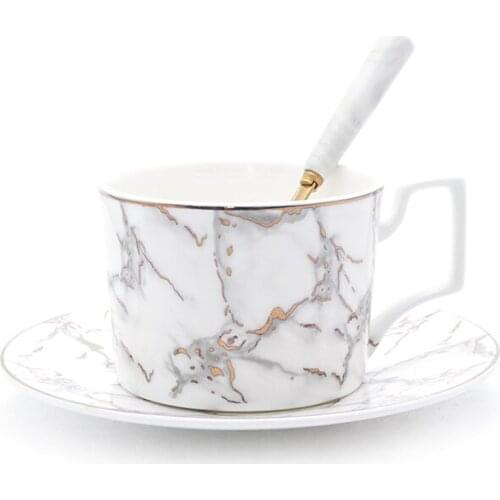 Ceramic Afternoon Black Tea Cups And Saucers Bone China Coffee Cup With Tray Porcelain Drinkware Set Dropshipping