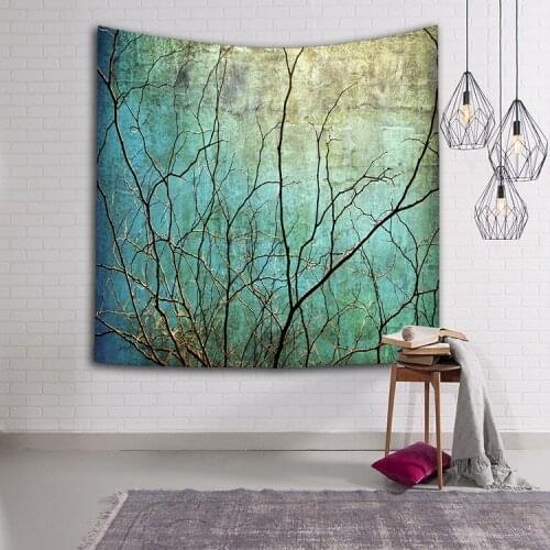 Beautiful Natural tapestry wall hanging Forest Printed wall decor hanging cloth boho dorm room Art mural wall cover Polyester