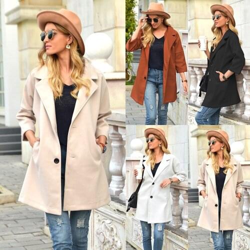 Autumn winter plus size khaki black white apricot zaraing-style za 2020 women sheining vadiming female jacket coat