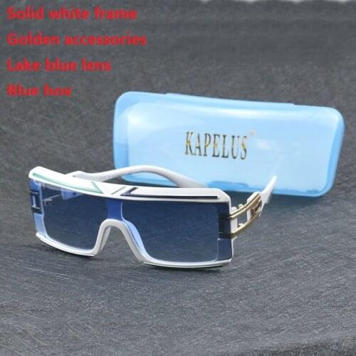 KAPELUS Square metal sunglasses Overall one-piece sunglasses Ocean sunglasses Outdoor sunglasses