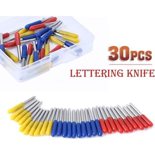 30Pcs 30/45/60 Degrees Cricut Blades Replacement Deep Cut Blade Roland-cricut Cutting Plotter Durable Milling Cutter Knife