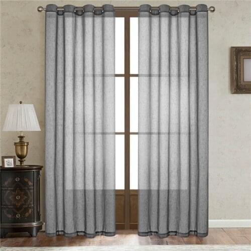 Linen Curtains For Kitchen Bedroom Window Treatment Solid Water Proof Curtains for Living Room Custom Made