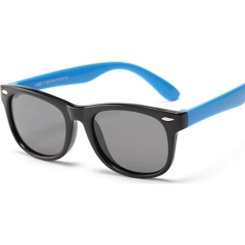 Fashion Square Sunglasses Kids Polarized Sun Glasses Brand Designer Boys Girls Eyewear Silicone Safety Baby Shades Oculos De Sol