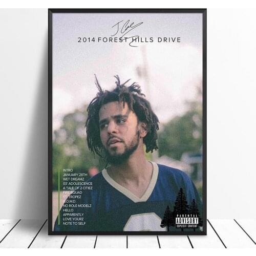 MT2060 J Cole 2014 Forest Hills Drive Rap Album Music Poster Oil Painting Art Poster Print Canvas Home Decor Picture Wall Print