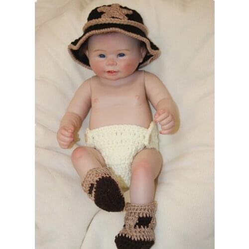 2017 New 20'' Handmade Lifelike Reborn Baby Doll bebe Alive Reborn Bonecas Boy Full Body Vinyl Silicone with Pacifier child gift