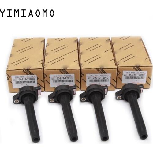 90919-T2010 90919T2010 New 4Pcs Ignition Coils For Toyota Camry Highlander Sienna 2017-2018 3.5L V6 90919-A2013 90919A2013