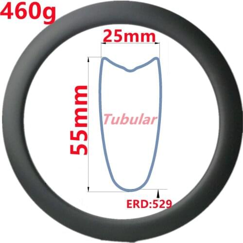 Tubular Carbon Rim For Road Bike 25mm Wide Carbon Rim 55mm Depth Road Bike Carbon Rims Cheap Light Road Bike Rims
