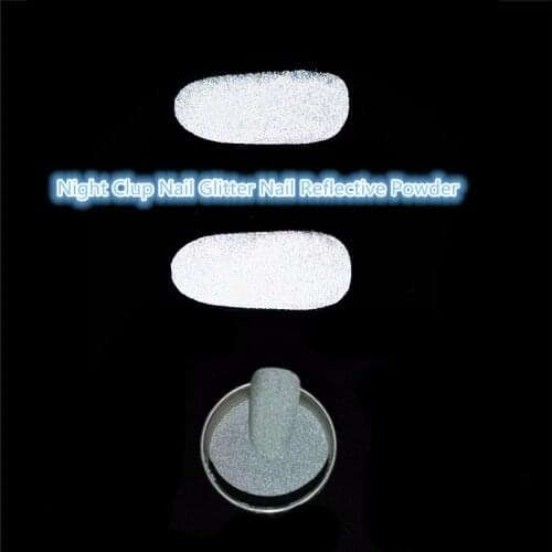 Reflected White Light Nail Glitter Grey White Reflective powder High refraction glass microsphere reflective powder Pigment 100g