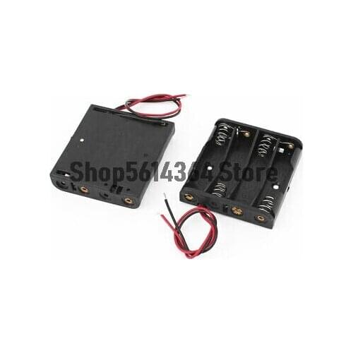 5 Pcs Plastic Container Case Holder Storage Box for 4x1.5V AAA Battery