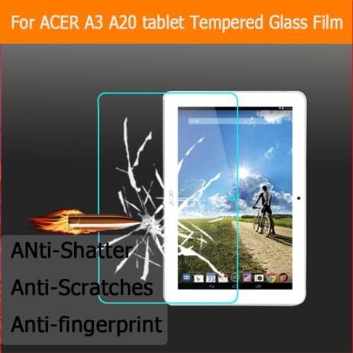 Premium tempered glass film For Acer Iconia Tab A3-A20 10" tablet pc Anti-shatter LCD Screen Protector Film with