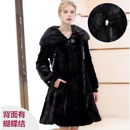 Real Mink Coat Female Natural Luxury Fur Coats Winter Jacket Korean Long Jackets for Women Warm Overcoat 4xl MY