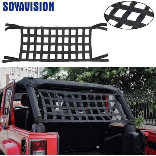 Heavy Duty Cargo Net Car Top Roof Hammock Bed Rest Storage Network Cover For Jeep Wrangler JK 2007 Up Exterior Accessories Cover