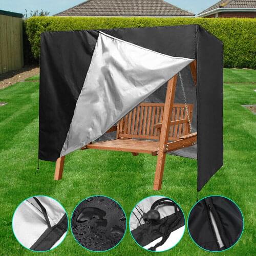 3 Seater Swing Seat Chair Hammock Cover Garden Patio Furniture Protector Dust Cover Waterproof Outdoor Dustproof Hanging Cover