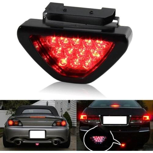 Universal 12 LED Brake Lights Rear Tail Stop Fog Triangular Brake Light Stop Safety Lamp Car LED Strobe Light