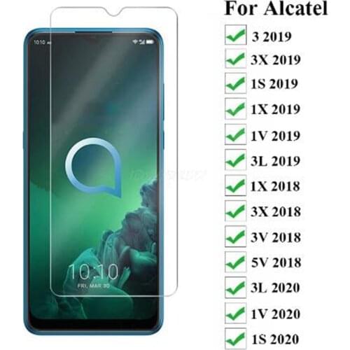 Tempered Glass For Alcatel 3 3x 1S 1X 1V 3L 1A 1B 2019 2020 Screen Protector Tempered Glass For Alcatel 1X 3X 3V 5V 2018 Glass