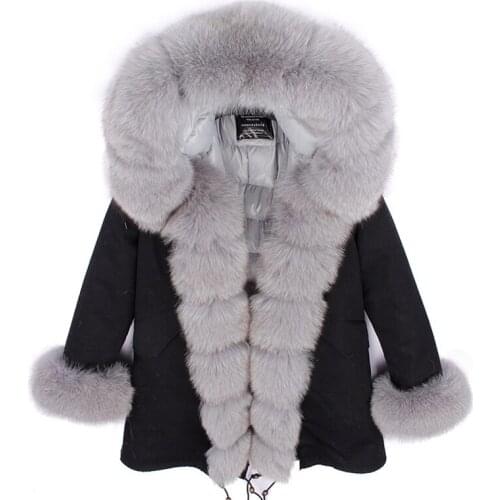 2020 new Fashion winter womens down jacket fox fur big fur collar cotton Hooded long fur parka