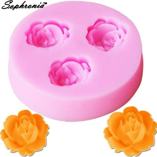 Sophronia M005 Rose 1pcs UV Resin Silicone Mold Flowers Expoxy Charms Pendant For DIY Jewelry Making